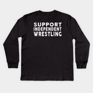 Independent Wrestling Kids Long Sleeve T-Shirt